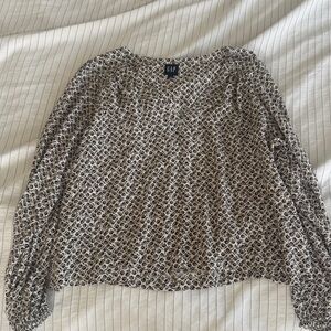 GAP Women's Monochrome Patterned Blouse